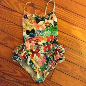 One Piece Swimsuit Tutu Cross Back | Paper Wings